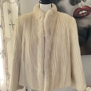 Blond ribbed Mink jacket. L